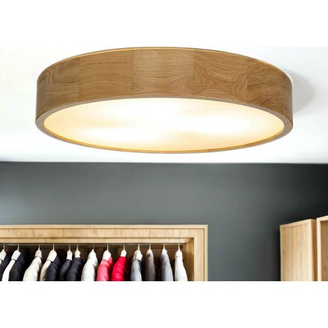 Deckenlampe in Eiche 3-flammig rund Wohnzimmer (1/5)