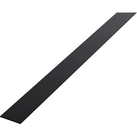 Ilcom Dekorativer Wandstreifen I aus Edelstahl  20mm x 2700mm x 0.65mm - Schwarz matt