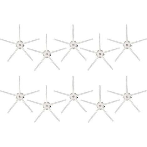 (10 pièces blanc) Pièces de rechange pour brosses latérales Roborock S7 Series S7 S7+ S7 MAXV Ultra Q7 Max Q7 Max+ S8 Pro Ultra S8 S8+ Q5+ Q5 E2 E3 E4 S4 S5 S6 Kit d'accessoires pour brosses lat (1/4)
