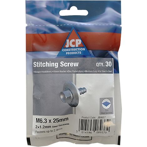 Jcp Fixings Metalfix Stitching Screws 16mm Washer