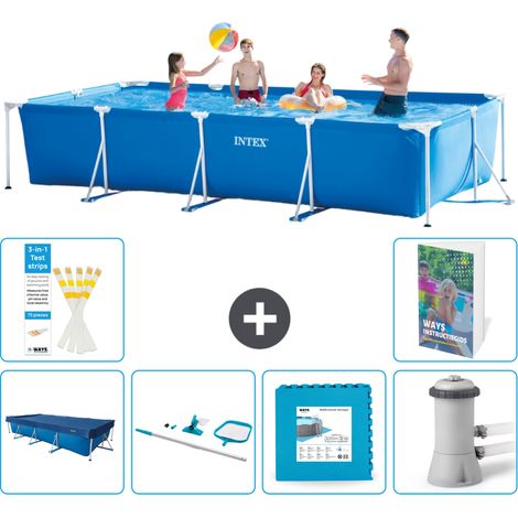 Rechteckiger Frame Pool - 450x220x84 cm - 7-teilig S121