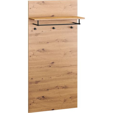 Appendiabiti a parete 3 pioli 1 ripiano Liora Wood (1/5)