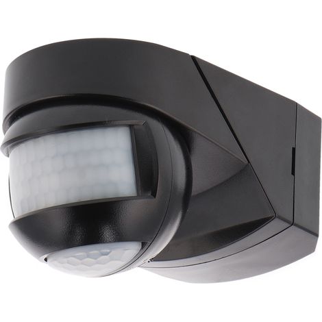 IluminaShop - Detector de movimiento PIR 180º  Superficie Blacktin