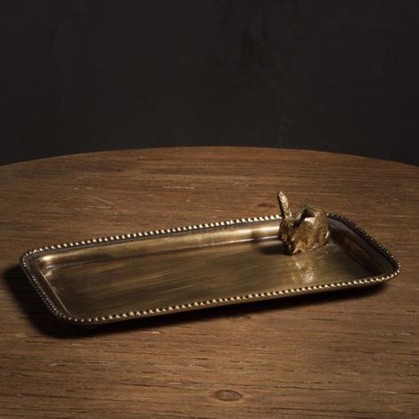 Plateau Chehoma laiton 11x21cm (1/2)