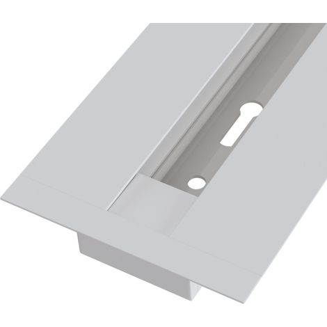 Binario per Faretti da Incasso 1m in Alluminio per Sistema Illuminazione Binario Monofase Bianco