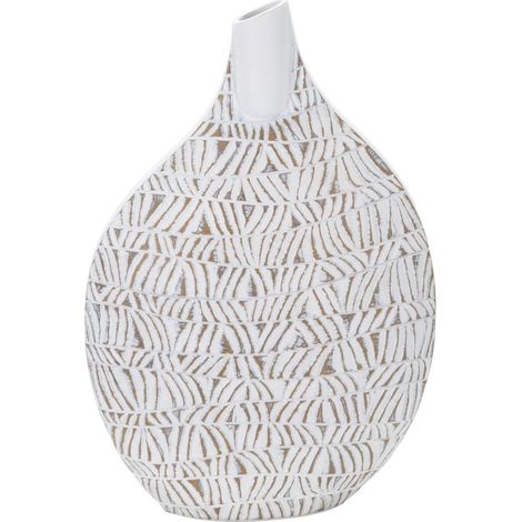 Vaso Nairobi 30,5x46,5x11,5 cm in Poliresina Bianco (1/4)