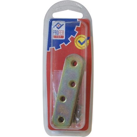 Plaque d'assemblage droite bicrome 4 - 80x20 mm