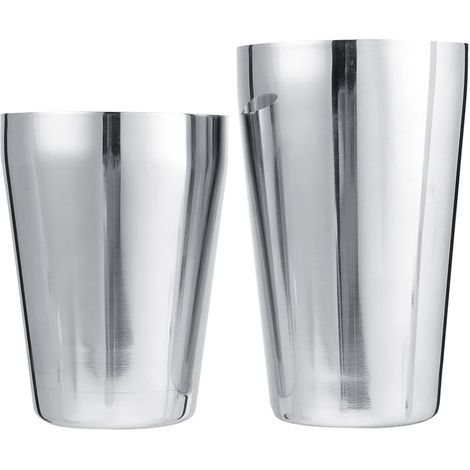 Wein- und Cocktailshaker-Set aus Edelstahl, Mix- und Getränkezubereitungsbehälter (600/450 ml) (1/5)