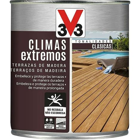 Protector de terrazas de madera climas extremos, incoloro, 750 ml