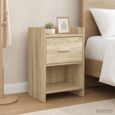 vidaXL Bedside Tables Sonoma Oak 40 x 30 x 60 cm Engineered Wood (1/5)
