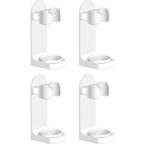 Pièces Support Brosse a Dents Électriques Mural - Autocollant Porte Brosse a Dents en Plastique - Réglable - Blanc (1/5)