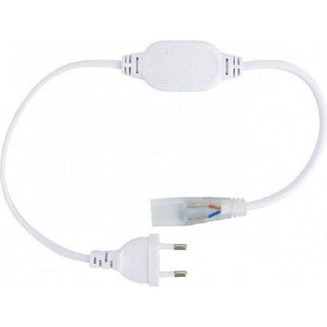 Adaptateur Alimentation Bande LED - 220 V - Pour Bandes LED 12 mm - Prise Secteur Intégrée - 1 Pièce