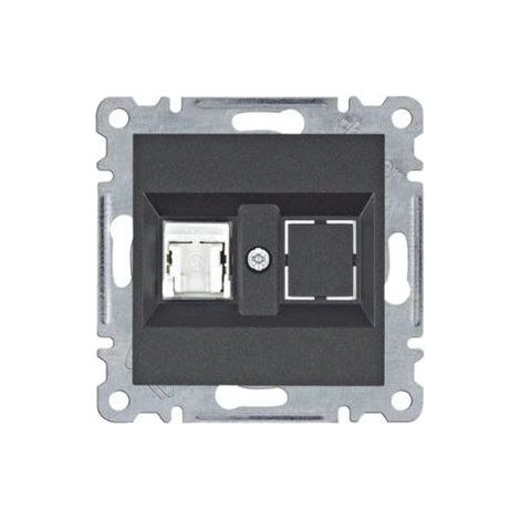 Prise murale simple Lumina RJ45 cat.5e UTP noire WL2113