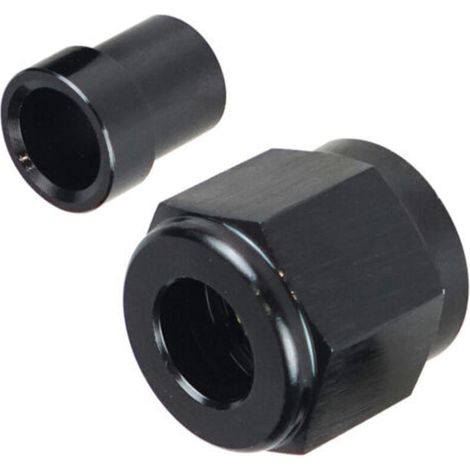 Rigid Aluminum Fitting, 6 AN Female Nut and Sleeve for 3/8" OD Aluminum Tube, 1 Set (1/5)