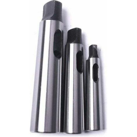 Cône Morse douille de perçage Réduction adaptateur pour tour de fraisage (MT1 à MT2, MT3 à MT2, MT3 à MT4,3pcs)