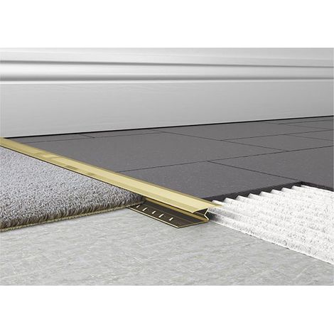Tileasy Gold 31mm x 1000mm Aluminium 1 Piece Knock-Down Carpet to Tile Trim - GT1