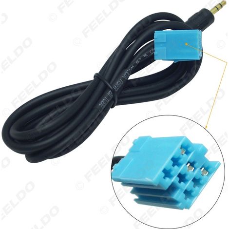 Compatible avec le lecteur CD Blaupunkt Bravo d'origine Volkswagen Bora/POLO/Passat B5, câble AUX avec prise audio 3,5 mm