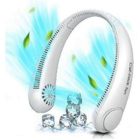 Ventilateur de cou portable, sans pales et mains libres, alimenté par une batterie de 4000 mAh, rechargeable.-AquaForge (1/3)