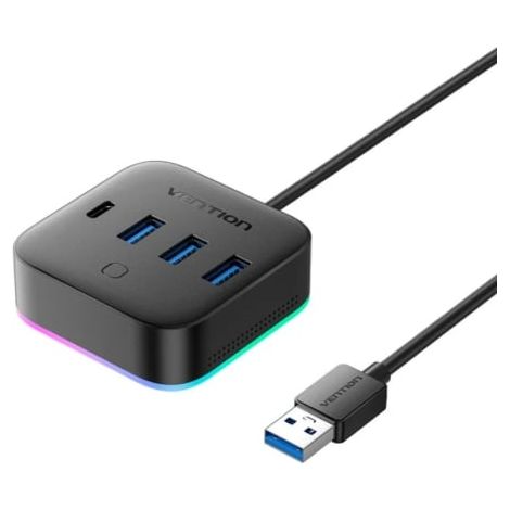 Hub USB 3.0 Vention CHZBD/ 3xUSB/ 1xUSB Tipo-C/ 1xUSB Tipo-C PD
