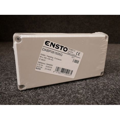 Mini coffret ABS 80x160x56mm avec couvercle gris étanche IP67 IK07 CUBO D ENSTO