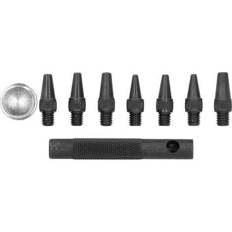 Jeu de perforateurs à tête variable, artisanat du cuir rond, outil de bricolage, combinaison en acier 2 à 5mm (1/5)