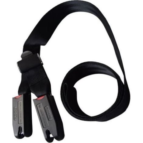 Ceinture de sécurité auto QttvbTna, fixation Isofix, réglable, noire (1/4)