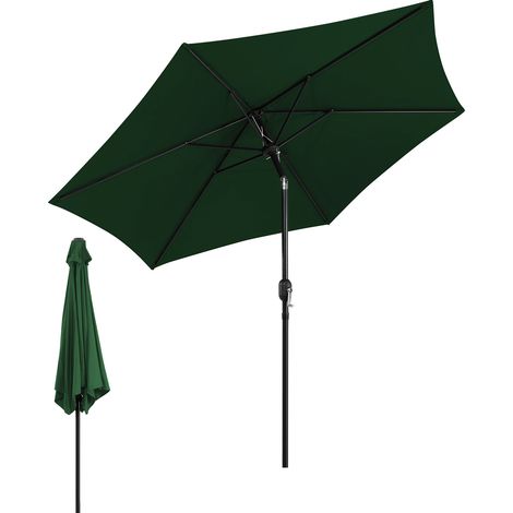 Randaco Sonnenschirm 2,7 m Stecksystem – Mehrteiliger Balkonschirm für Garten & Terrasse, grün
