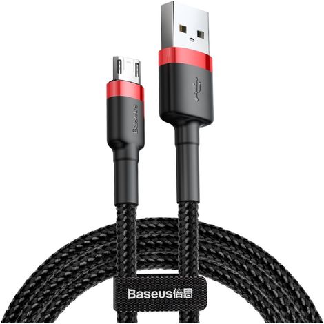 Baseus Cafule USB-Micro-USB-Kabel 2,0 m 1,5 A schwarz und rot (1/5)