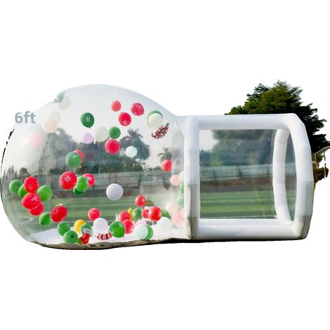 Dôme Transparent Gonflable, Tente Bulle avec Ballon, Matériau Durable, Taille Personnalisable, 2.5m (1/2)