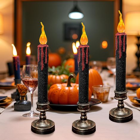 2 candele decorative a LED da 25 cm, ad accensione istantanea, con oltre 80 ore di illuminazione continua (batterie non incluse) (1/4)