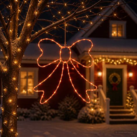 vidaXL Lazo de luces LED de Navidad LOVIISA 70 LED Rojo 50 x 51 cm (1/5)