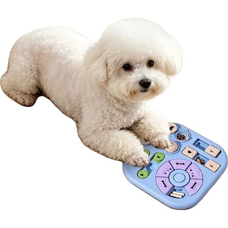 Jouets à énigme pour chiens, design interactif, fonction de distribution de friandises, Bleu (1/5)