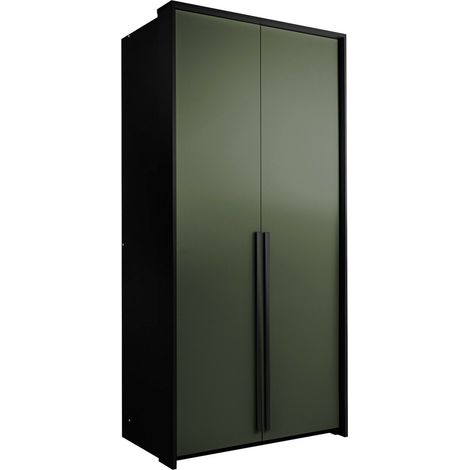 Armario Calcalo 100, Verde, 217x101x65cm, Puertas de armario: Con bisagras, Número de estantes: 0 (1/5)