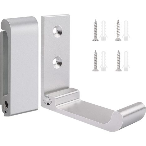 2er-Pack Klapphaken, faltbare Wandhaken, 90°-Klapphaken für Kleidung, Handtuchhaken aus Aluminium mit einer Tragkraft von 15 kg, Kleiderhaken, Klapphaken, silberfarben für Küche, Bad, Wand (1/5)
