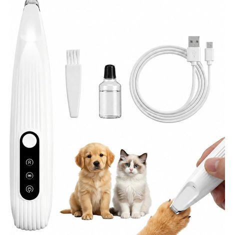 Tondeuse pour Pattes Chien Chat Silencieuse avec Lumière LED (1/5)
