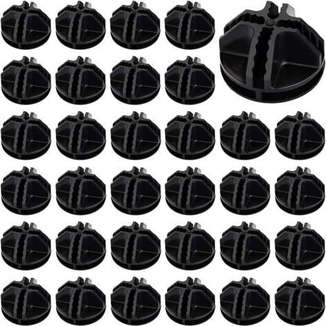 Connecteurs de Cube en Plastique 70 Pcs Connecteur de Cube de Stockage Noir Matériel de Meubles Portable en Plastique pour Étagère de Rangement Cube Placard Casier Organisateur (1/5)