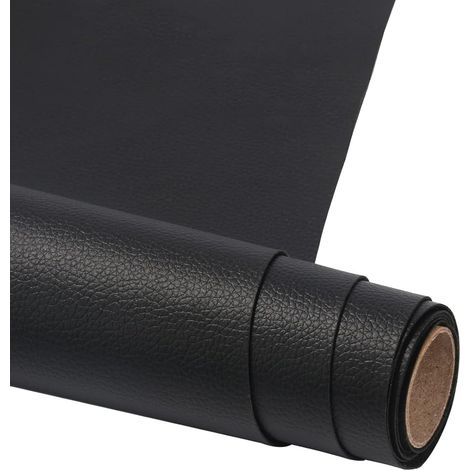 LaBlanc - Toppa per riparazione pelle 150 x 40 cm, Rotolo adesivo per pelle, Riparazione pelle PU, per divani, borse, giacche, sedili auto, Riparazione e ristrutturazione di mobili in pelle, Nero (1/5)