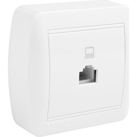 Prise Rj45 Cat 5e Murale Connectivité Réseau Et Téléphonique - Solera