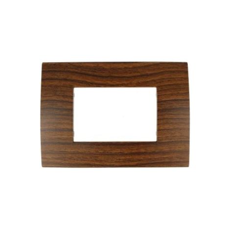 Placca 4 moduli legno scuro per Bticino Living air compatibile plastica