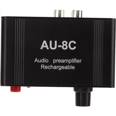 Mini préamplificateur audio stéréo avec circuit de réduction du bruit et boîtier en alliage d'aluminium, amplificateur de casque