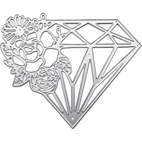 Stanzschablone „Rose Diamond“ für DIY-Scrapbooking-Alben, Papierkarten und Prägedekoration (1/5)