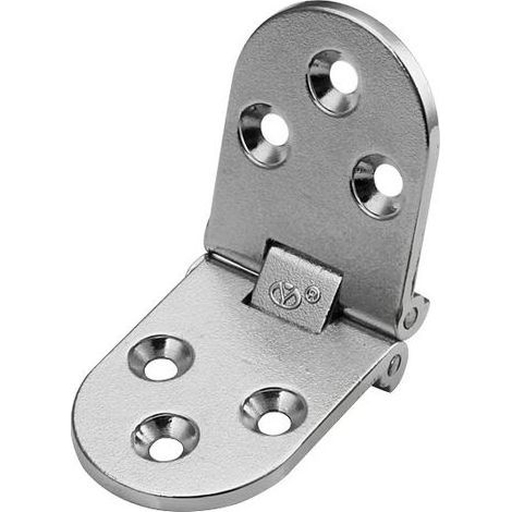Lot de 2 Charnière à Rabat Invisible en Alliage de Zinc Pliante, Charnière à 180 Degrés Demi Ronde Boîte en Bois Table Pliante (1/4)