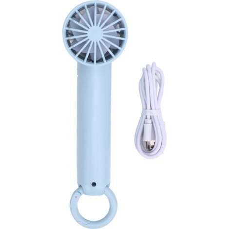 Pocket Cooling Fan, 5 Speeds, Digital Display, Adjustable Semiconductor, Frost Protection, Low Noise, Portable, Mini for Travel, Beach, Blue (1/5)