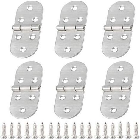 Fenêtre Charnière en Acier INOX Trous Charnière de Trappe Connecteur de charnière en Acier Inoxydable Charnière de Table Pliable Charnières pour La Maison Meubles Matériel Armoire Porte Tiroir (1/5)