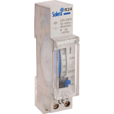 Interrupteur Horaire R24 Programmation Quotidienne Analogique Fiable - Solera (1/3)