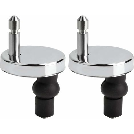 2-piece toilet seat hinge, 55 mm, universal replacement/spare, suitable for all toilet seats, quick installation (1/5)