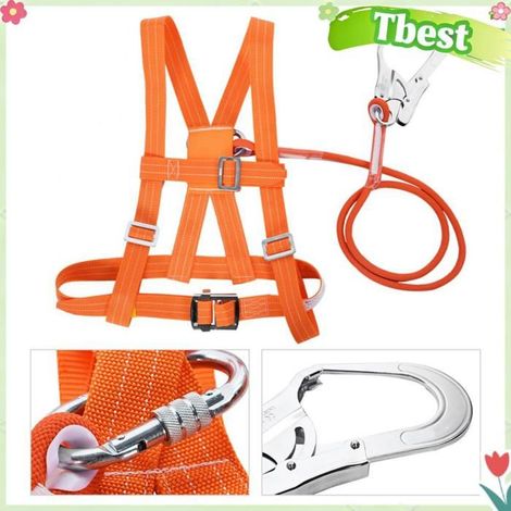 HURRISE Harnais d'escalade Ceinture de Sécurité Harnais de La corde à grande boucle à corde simple mesure 3 mètres de long (1/5)