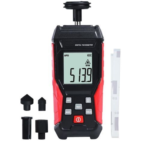 Drehzahlmesser 2-in-1 mit Fotosensor (kontaktlos bis 399.999 U/min) und Laser (kontaktlos bis 319.999 U/min) – Professionelles, tragbares Werkzeug für Kfz-Motoren