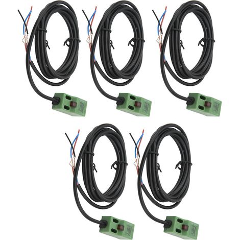 Hochfrequenter induktiver Näherungssensor, Schutzart IP65, normalerweise offener NPN-Schalter, 10–30 V DC, 5er-Packung (1/5)