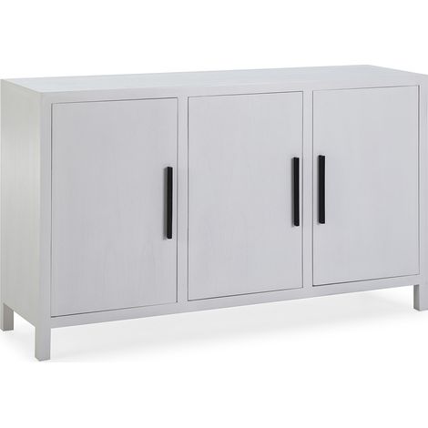 Aparador 150X40X90 Madera Blanco/Metal Negro (1/3)